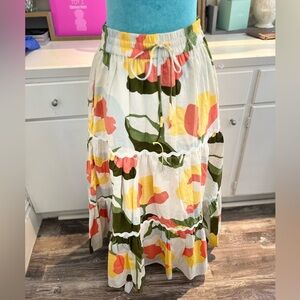 CeCe Floral Midi Skirt - Multicolor
